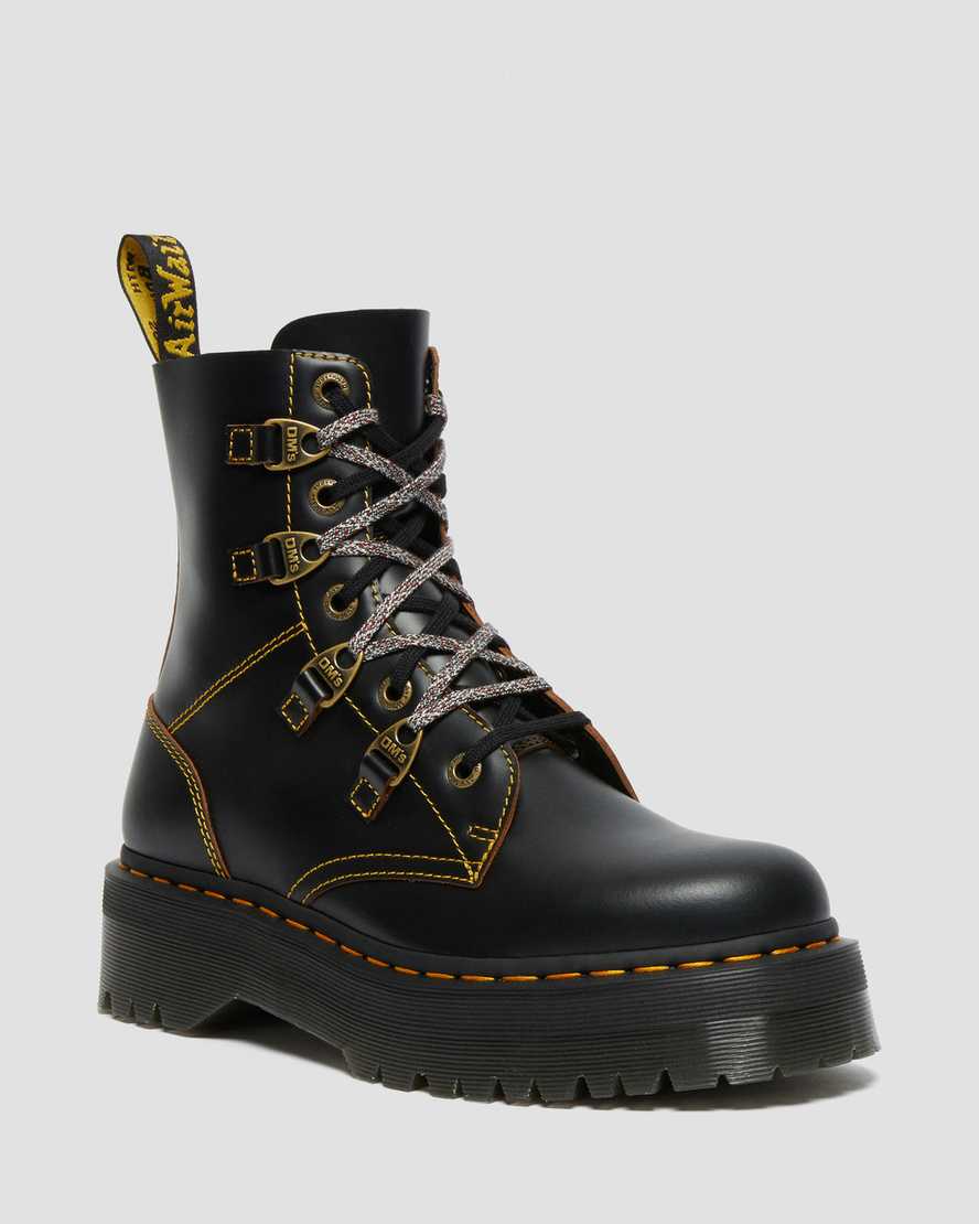 Dr. Martens Collier Bex Double Laced Nahka Naisten Platform Nilkkurit - Mustat Nilkkurit [347-ABJVDX